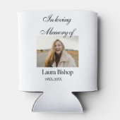 葬儀の記念の愛情の中で年を追加 缶クーラー (裏面)