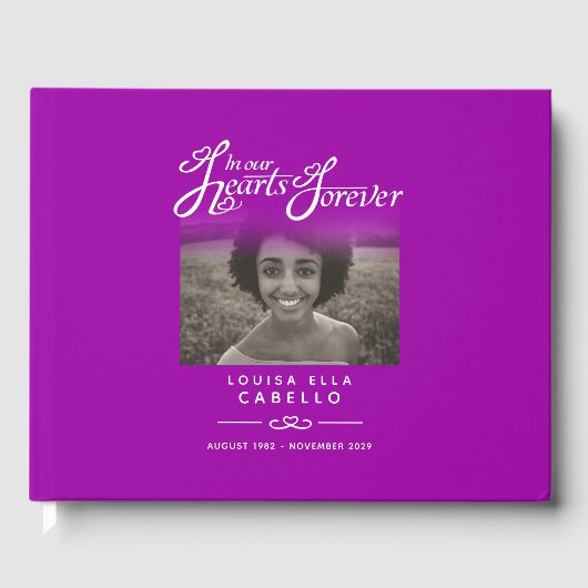 葬儀の記念の本を私たちのハートで ゲストブック (正面)