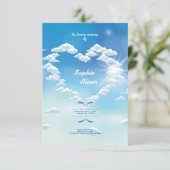 葬儀の記念の祈りの言葉カード 招待状 (スタンド正面)
