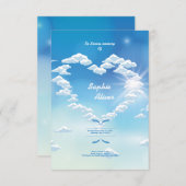 葬儀の記念の祈りの言葉カード 招待状 (正面/裏面)