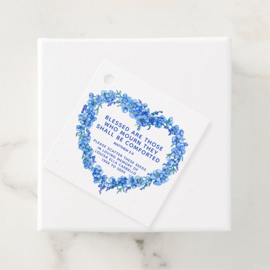 葬儀の記念忘れ贈り物の青いme-not-seed フェイバータグ (インサイチュ)