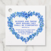 葬儀の記念忘れ贈り物の青いme-not-seed フェイバータグ (正面)