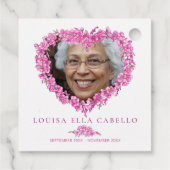 葬儀の記念忘れ贈り物ピンク・メ・not・シード フェイバータグ (裏面)