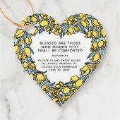 葬儀の記念贈与植物の黄色いチューリップ球根 フェイバータグ (正面)