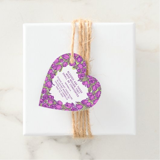 葬儀の記念贈答植物のチューリップ球根メッセージカード フェイバータグ (インサイチュ)