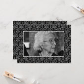 葬儀の記憶の死の通知の写真カード カード (正面/裏面インサイチュ)