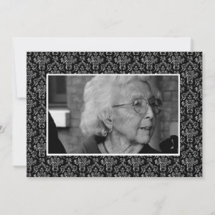 葬儀の記憶の死の通知の写真カード カード