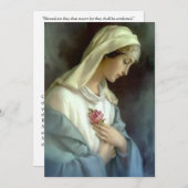 葬儀の記憶カトリック教徒によって賛美される聖母マリア 招待状 (正面/裏面)