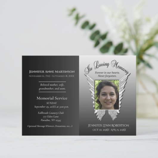 葬儀の通知 (スタンド正面)