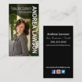 葬儀の音楽調整者のボーカリストの写真 名刺 (正面/裏面)