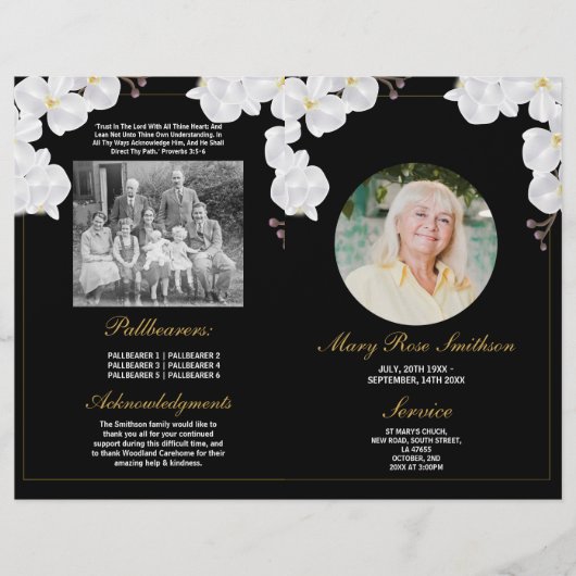 葬儀の順序ダークリッド チラシ (正面)