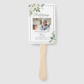 葬儀の順序|ユーカリ ホワイト フローラル ハンドファン (正面)