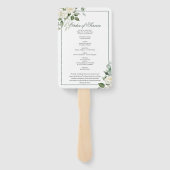 葬儀の順序|ユーカリ ホワイト フローラル ハンドファン (裏面)