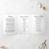 葬儀の順序Eulogy Photo Collage 三つ折り招待状 (内部)