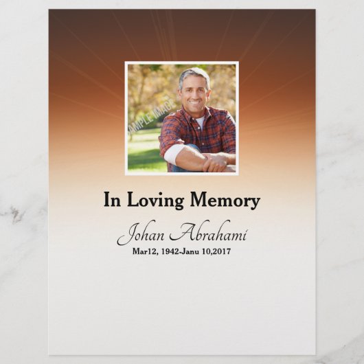 葬儀の順番プログラムカード (正面)