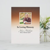 葬儀の順番プログラムカード (スタンド正面)