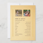 葬儀の順番プログラムカード 案内状 (裏面)