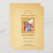 葬儀の順番プログラムカード 案内状 (正面/裏面)