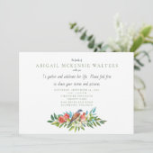 葬儀の鳥と人生のザクロお祝いT サンキューカード (スタンド正面)