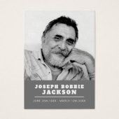 葬儀は白い鳩祈りの言葉詩のグレーのカードを行かせ (正面)