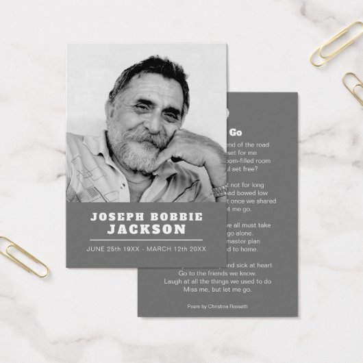 葬儀は白い鳩祈りの言葉詩のグレーのカードを行かせ (オフィス)