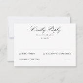 葬儀への出席RSVPカード 出欠カード (正面)