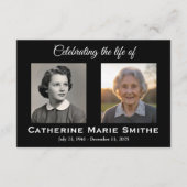 葬儀またはメモリアル ダブル イメージ (正面)