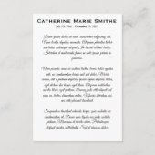 葬儀または追悼会 ダブルイメージ (裏面)