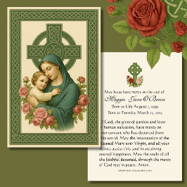 葬儀アイリッシュケルト十字架イエス 名刺