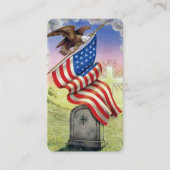 葬儀アメリカンイーグル国旗の祈りの言葉の共感表 名刺 (正面)