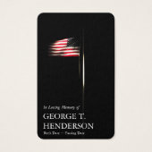 葬儀アメリカ国旗の祈りの言葉共感カード (正面)