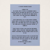 葬儀アメリカ国旗軍隊祈りの言葉カード (裏面)