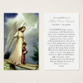 葬儀アーチエンジェルマイケル祈りの言葉共感カード (正面&裏面)