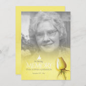 葬儀イエローローズ写真追悼の詩 (正面/裏面)