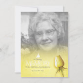 葬儀イエローローズ写真追悼の詩 (正面)