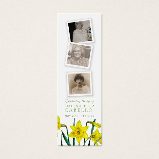 葬儀イエロー春水仙の詩の写真ブックマーク (正面)