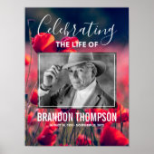 葬儀ウェルカムサインポピー写真記念ポスター ポスター (正面)