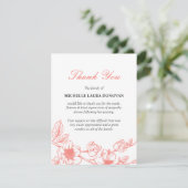 葬儀エレガントの礼状|コーラルマグノリア サンキューカード (スタンド正面)