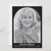 葬儀エレガントアーチフォトサンキューカード サンキューカード (正面)