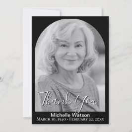 葬儀エレガントアーチフォトサンキューカード サンキューカード