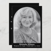 葬儀エレガントアーチフォトサンキューカード サンキューカード (正面/裏面)