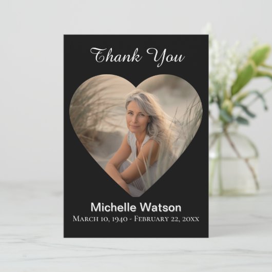 葬儀エレガントハート写真サンキューカード サンキューカード (スタンド正面)