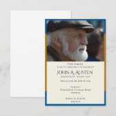 葬儀エレガント告知カード – 小さい形式 | サンキューカード (正面/裏面)