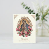 葬儀エレガント悔やみや弔慰グアダルーペ サンキューカード (スタンド正面)
