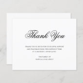 葬儀エレガント悔やみや弔慰予算サンキューカード (正面/裏面)