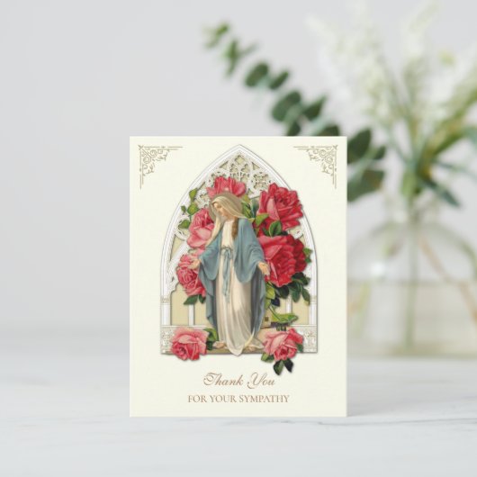 葬儀エレガント悔やみや弔慰宗教感謝 サンキューカード (スタンド正面)