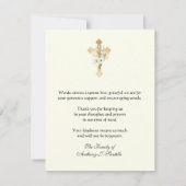 葬儀エレガント悔やみや弔慰宗教感謝 サンキューカード (裏面)