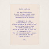 葬儀エレガント法要祈りの言葉カード (裏面)