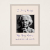 葬儀エレガント法要祈りの言葉カード (正面)