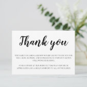 葬儀エレガント白黒ありがとう サンキューカード (スタンド正面)